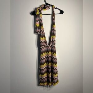 Almost Famout tied back halter dress